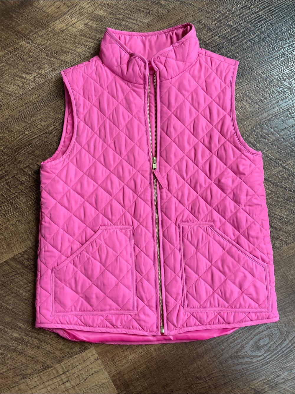 Crewcuts Girls Quilted Hot Pink Zip Vest